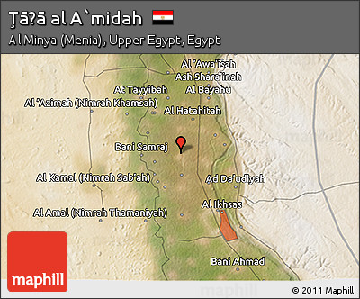 Satellite 3D Map of Ţāḩā Al A`midah