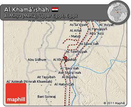 Shaded Relief 3D Map of Al Khamā'ishah