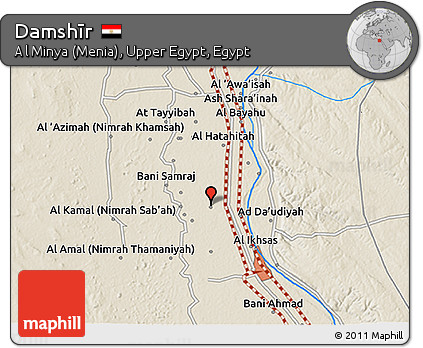 Shaded Relief 3D Map of Damshīr
