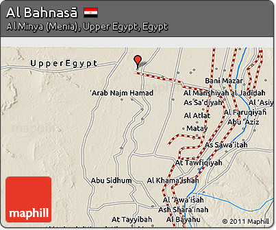 Shaded Relief 3D Map of Al Bahnasā