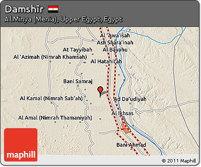 Shaded Relief 3D Map of Damshīr
