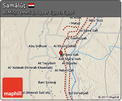 Shaded Relief 3D Map of Samālūţ