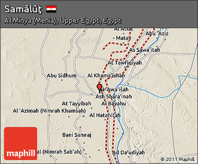 Shaded Relief 3D Map of Samālūţ