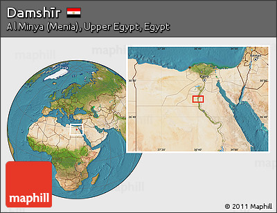 Satellite Location Map of Damshīr