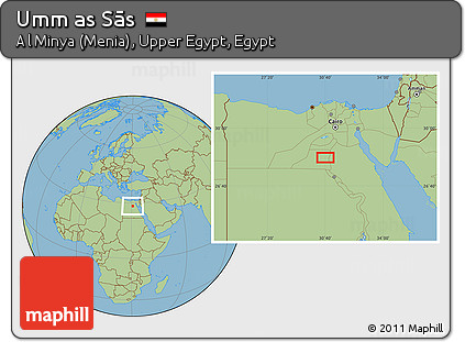 Savanna Style Location Map of Umm As Sās