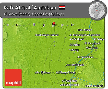 Physical Map of Kafr Abū Al `Amūdayn