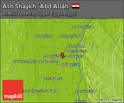 Physical Map of Ash Shaykh `Abd Allāh