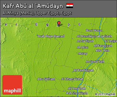 Physical Map of Kafr Abū Al `Amūdayn