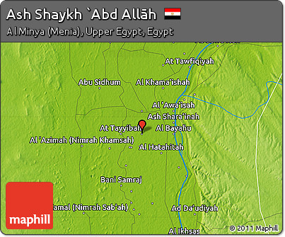 Physical Map of Ash Shaykh `Abd Allāh