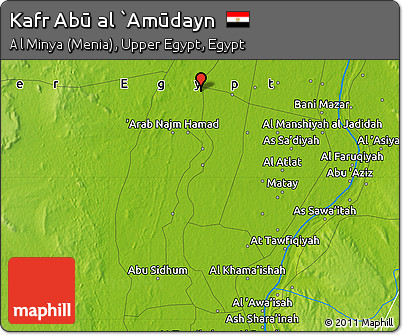 Physical Map of Kafr Abū Al `Amūdayn