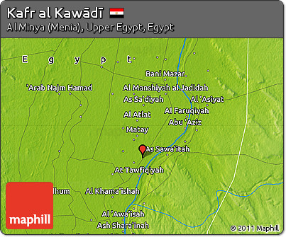 Physical Map of Kafr Al Kawādī