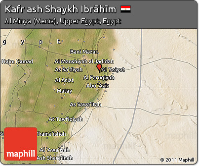 Satellite Map of Kafr Ash Shaykh Ibrāhīm