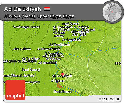 Physical Panoramic Map of Ad Dā'ūdīyah