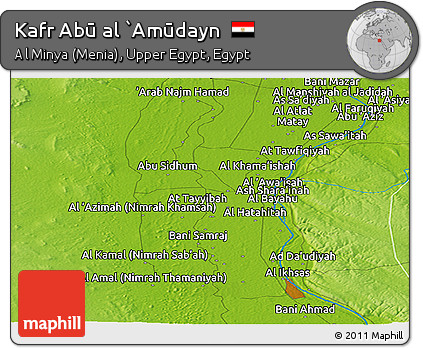 Physical Panoramic Map of Kafr Abū Al `Amūdayn