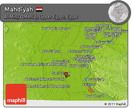Physical Panoramic Map of Mahdīyah