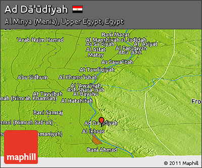 Physical Panoramic Map of Ad Dā'ūdīyah