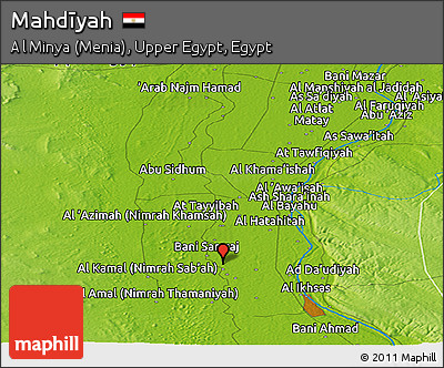 Physical Panoramic Map of Mahdīyah