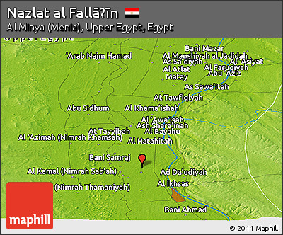 Physical Panoramic Map of Nazlat Al Fallāḩīn