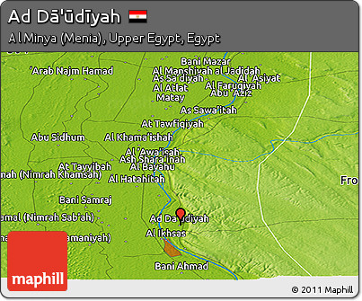 Physical Panoramic Map of Ad Dā'ūdīyah
