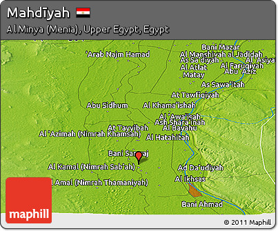 Physical Panoramic Map of Mahdīyah