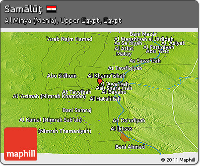 Physical Panoramic Map of Samālūţ