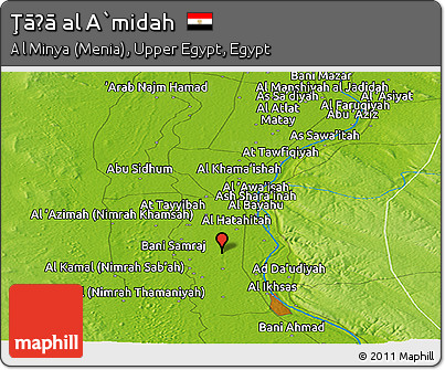 Physical Panoramic Map of Ţāḩā Al A`midah