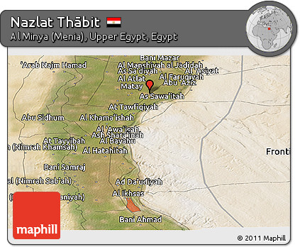 Satellite Panoramic Map of Nazlat Thābit