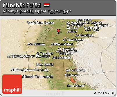 Satellite Panoramic Map of Minshāt Fu'ād