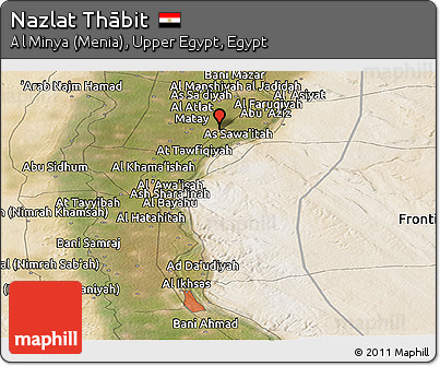 Satellite Panoramic Map of Nazlat Thābit