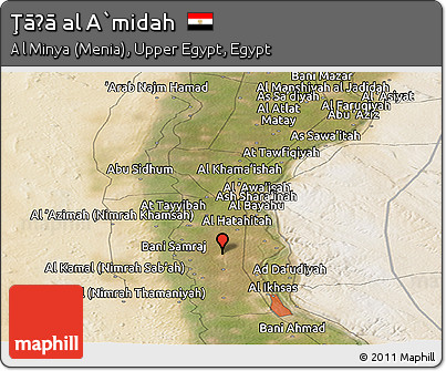 Satellite Panoramic Map of Ţāḩā Al A`midah