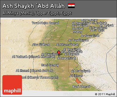Satellite Panoramic Map of Ash Shaykh `Abd Allāh