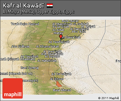Satellite Panoramic Map of Kafr Al Kawādī