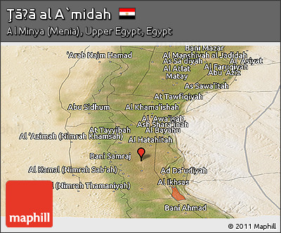 Satellite Panoramic Map of Ţāḩā Al A`midah