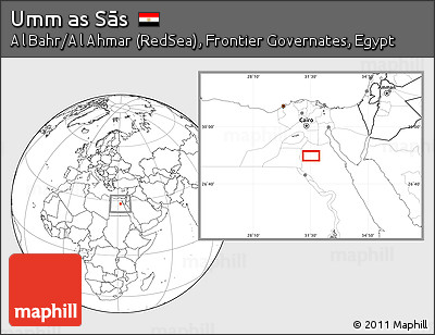Blank Location Map of Umm As Sās