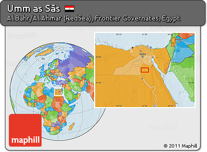 Political Location Map of Umm As Sās