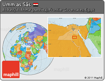 Political Location Map of Umm As Sās