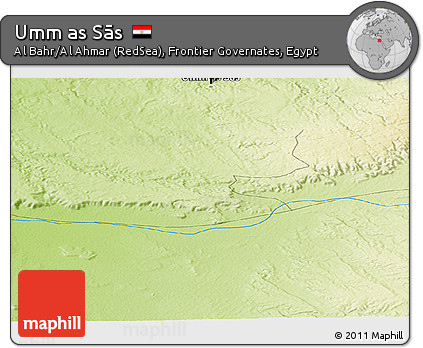 Physical Panoramic Map of Umm As Sās