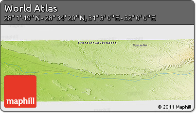 Physical Panoramic Map of the Area around 28° 18' 5" N, 31° 31' 29" E