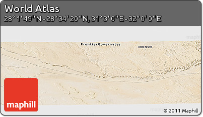 Satellite Panoramic Map of the Area around 28° 18' 5" N, 31° 31' 29" E