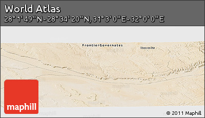 Satellite Panoramic Map of the Area around 28° 18' 5" N, 31° 31' 29" E