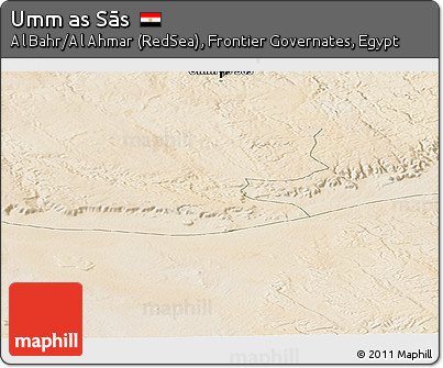 Satellite Panoramic Map of Umm As Sās