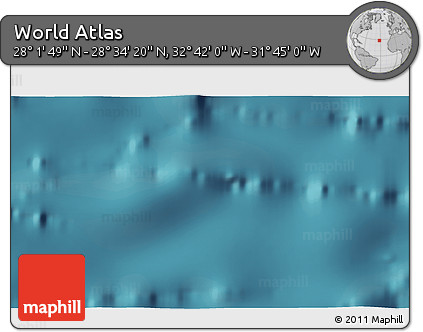 Satellite 3D Map of the Area around 28° 18' 5" N, 32° 13' 30" W