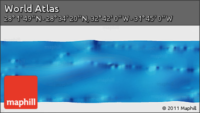 Physical Panoramic Map of the Area around 28° 18' 5" N, 32° 13' 30" W