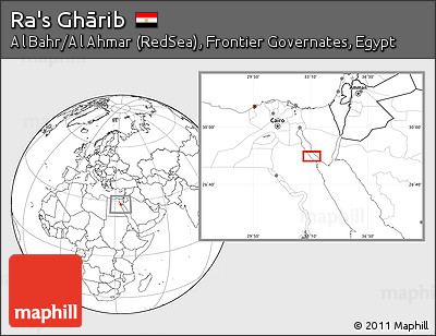 Blank Location Map of Ra's Ghārib