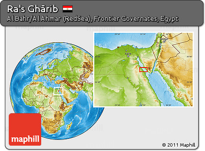 Physical Location Map of Ra's Ghārib