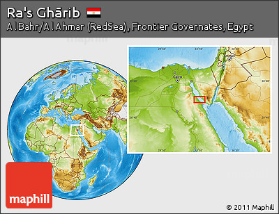Physical Location Map of Ra's Ghārib