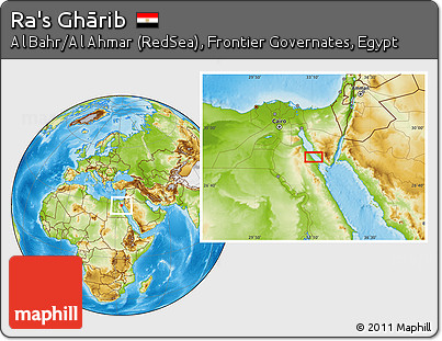 Physical Location Map of Ra's Ghārib