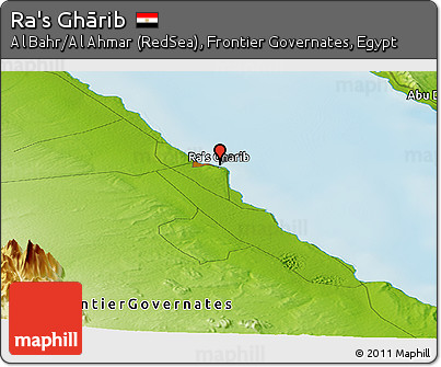 Physical Panoramic Map of Ra's Ghārib