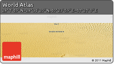 Physical Panoramic Map of the Area around 28° 18' 5" N, 40° 52' 30" E