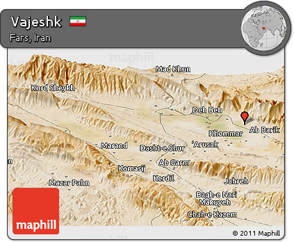 Satellite Panoramic Map of Vajeshk